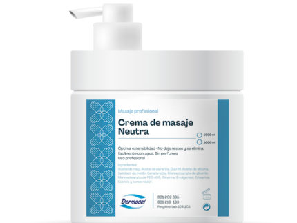 Crema para masajes Profesionales Neutra - Dermocel