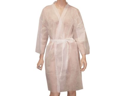 Bata Kimono Desechable blanca - Dermocel