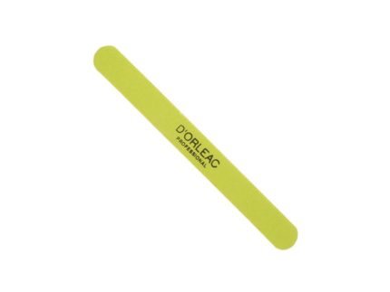 Lima de grano fino muy resistente y duradera, lima indispensable para eliminar rayones en las uñas, previo al pulido y remate final de la manicura o pedicura.