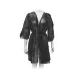 Bata Kimono Estética desechable Negra, 10 batas.
