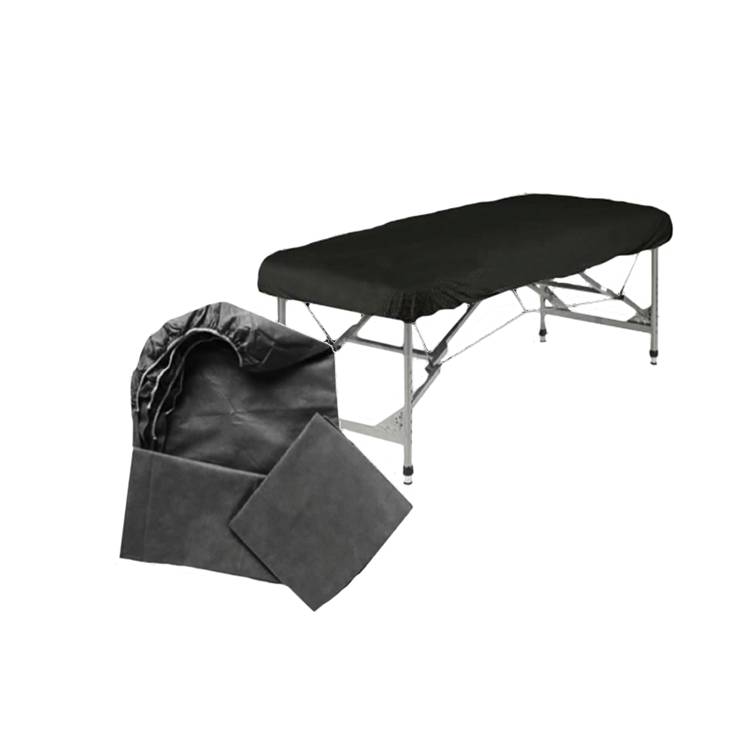 Sábana cubrecamillas desechable negra ajustable de 80x210cm - Dermocel Sábana cubrecamillas desechable negra ajustable de 80x210cm - Dermocel
